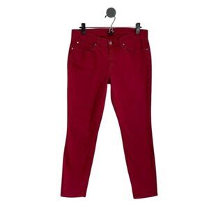 Eileen Fisher Organic Cotton Denim Jean in Red - 6